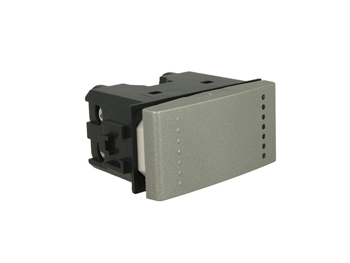 Interruttore unipolare 1P 16A compatibile con BTicino Living Light e Living International - modulo da incasso per supporto e placca compatibile