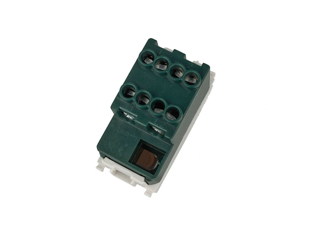 Invertitore unipolare 1P 16A compatibile con Vimar Plana - modulo da incasso per supporto e placca compatibile