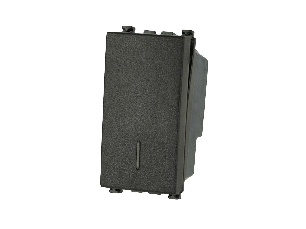 Invertitore unipolare 1P 16A nero compatibile con Vimar Arke
