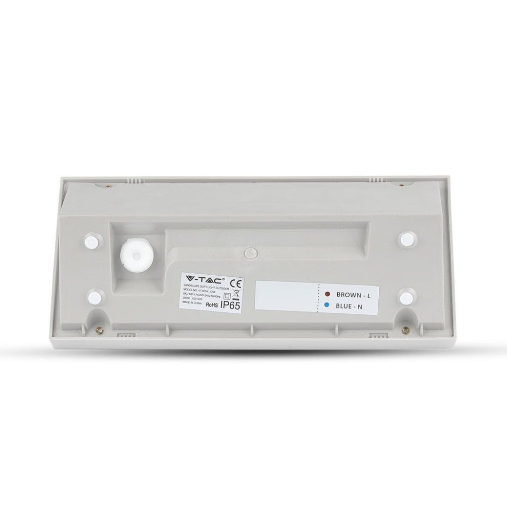 Applique angolare da esterno a incasso 12W IP65 bianca