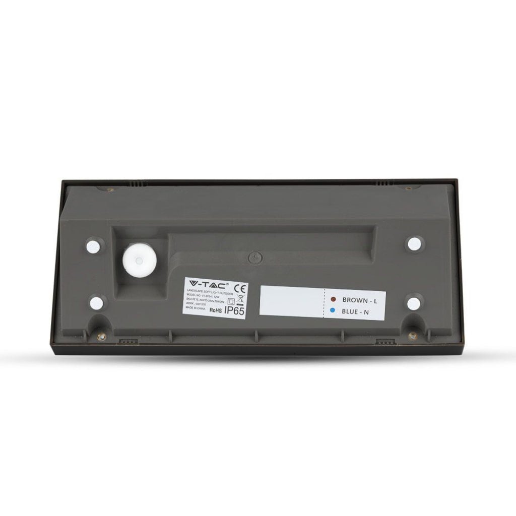 Applique angolare da esterno a incasso 12W IP65 nera
