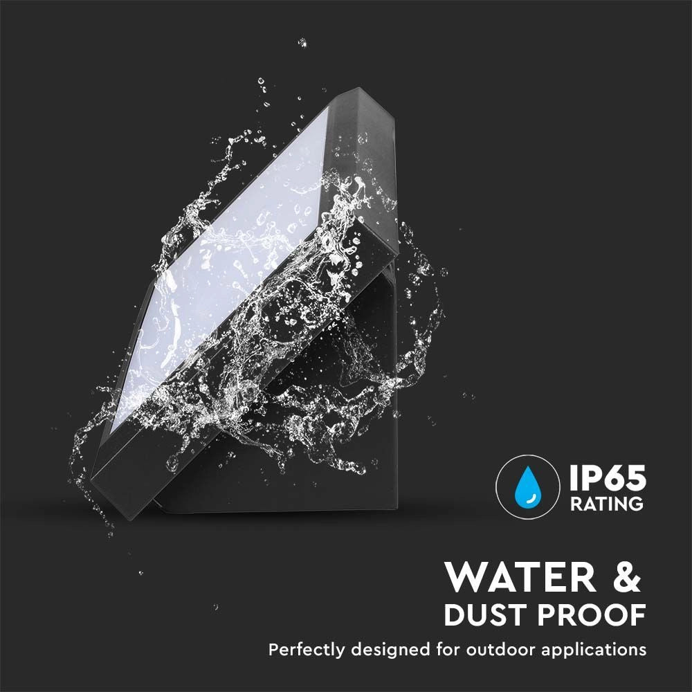 Applique angolare da esterno a incasso 12W IP65 nera