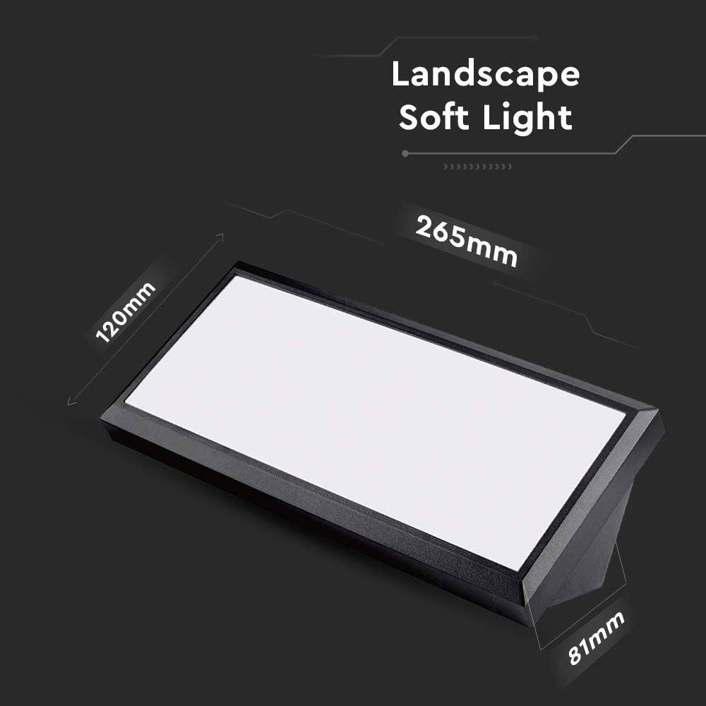 Applique angolare da esterno a incasso 12W IP65 nera