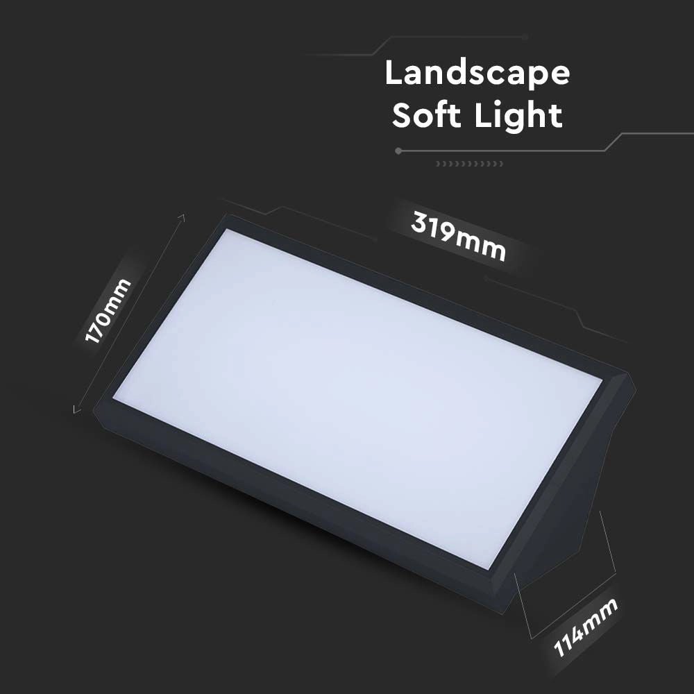 Applique angolare da esterno a incasso 20W IP65 nera