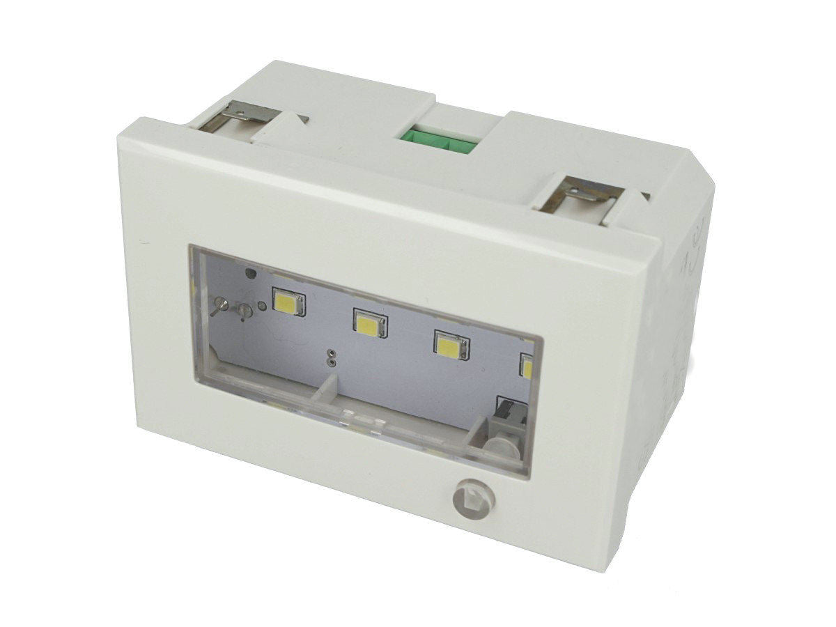 Lampada LED segnapasso emergenza 3W compatibile con BTicino Axolute - modulo da incasso per supporto e placca compatibile