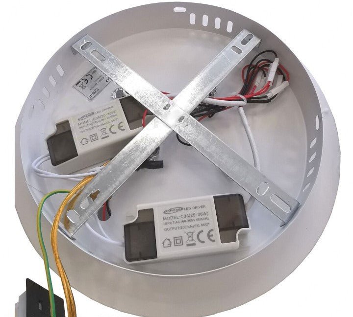 Plafoniera LED da soffitto 51W 6 cerchi CCT - luce calda naturale fredda selezionabile
