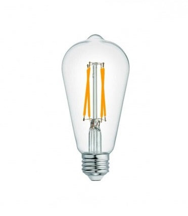 Lampadina LED E27 ST64 8W a filamento ambrata 2700K