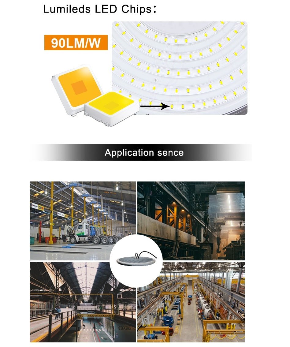 Campana LED UFO a sospensione con driver incorporato - varianti 50W 100W 150W 200W