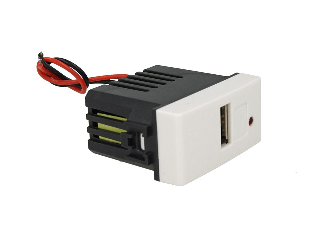 Modulo caricatore singolo USB Type-A compatibile con BTicino Living Light e Living International