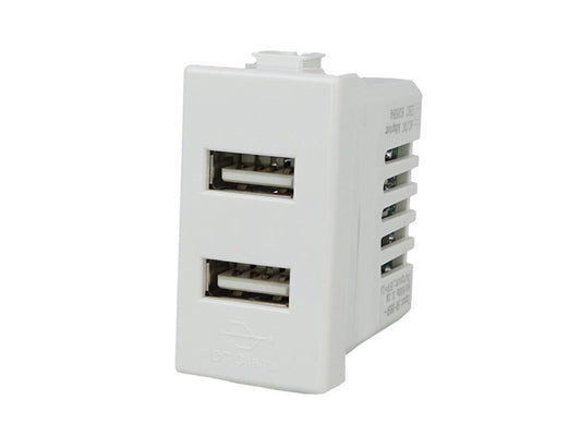 Modulo caricatore USB doppio 5V 2,1A compatibile con BTicino Matix - Modulo da incasso
