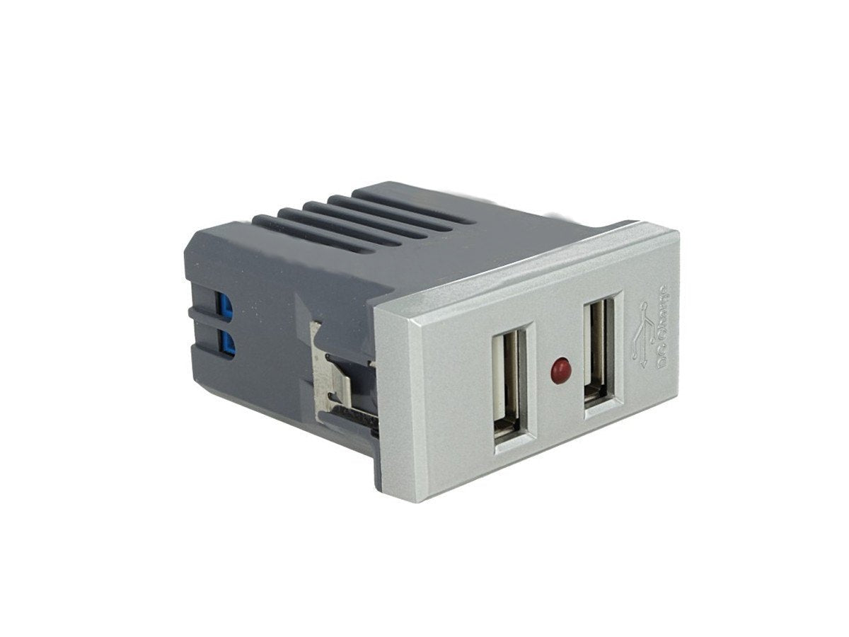 Modulo caricatore USB doppio compatibile con BTicino Axolute - Modulo da incasso