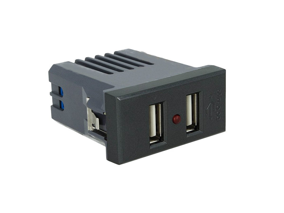 Modulo caricatore USB doppio compatibile con BTicino Axolute - Modulo da incasso
