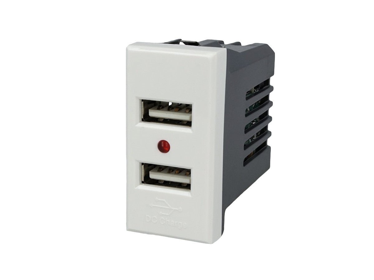 Modulo caricatore USB doppio compatibile con BTicino Axolute - Modulo da incasso