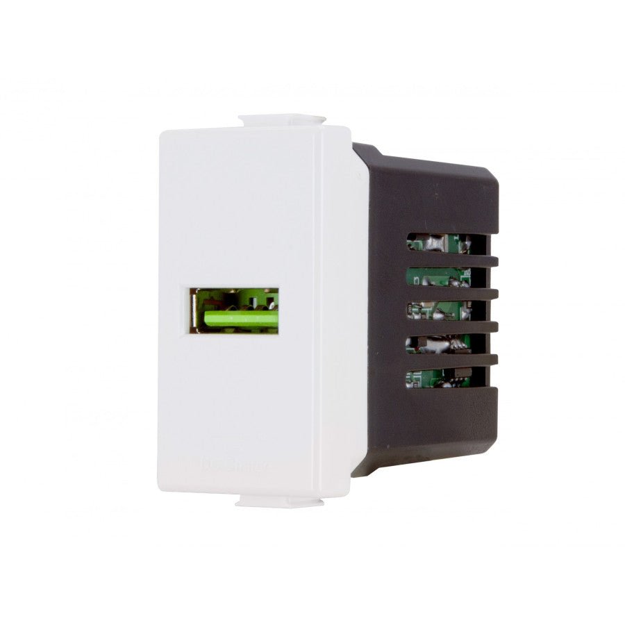 Modulo caricatore USB singolo 5V 2,1A compatibile con BTicino Matix - Modulo da incasso