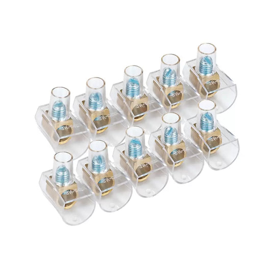 Morsettiera volante unipolare 2,5 mm trasparente 380V 24A confezione 10 pezzi