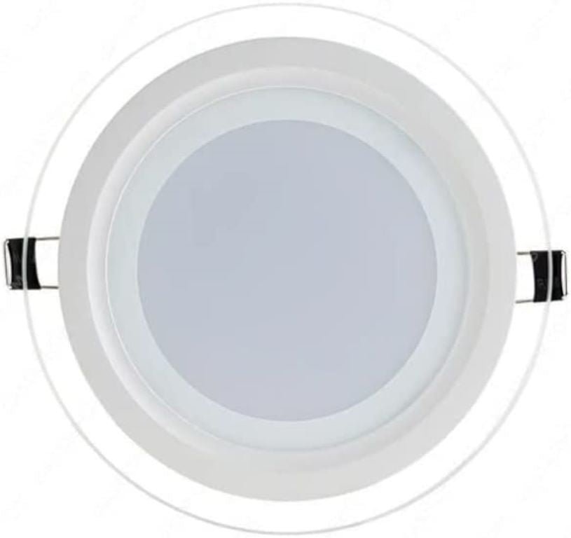 Pannello LED rotondo da incasso CCT 3 in 1 effetto vetro - luce CCT 3 in 1