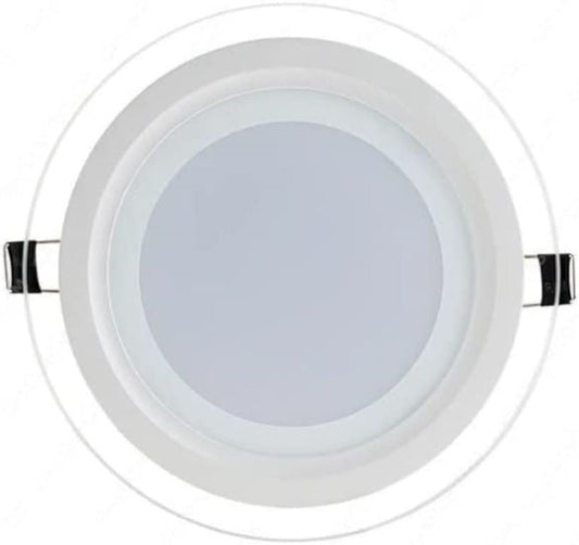 Pannello LED rotondo da incasso CCT 3 in 1 effetto vetro - luce CCT 3 in 1