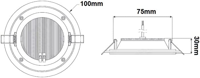 Pannello LED rotondo da incasso CCT 3 in 1 effetto vetro - luce CCT 3 in 1