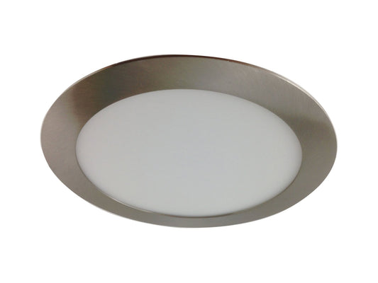 Pannello LED rotondo da incasso con cornice silver - per cartongesso e controsoffitto