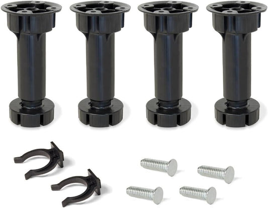 Piedini regolabili per mobili da cucina set 4 pezzi nero - variante 10 cm