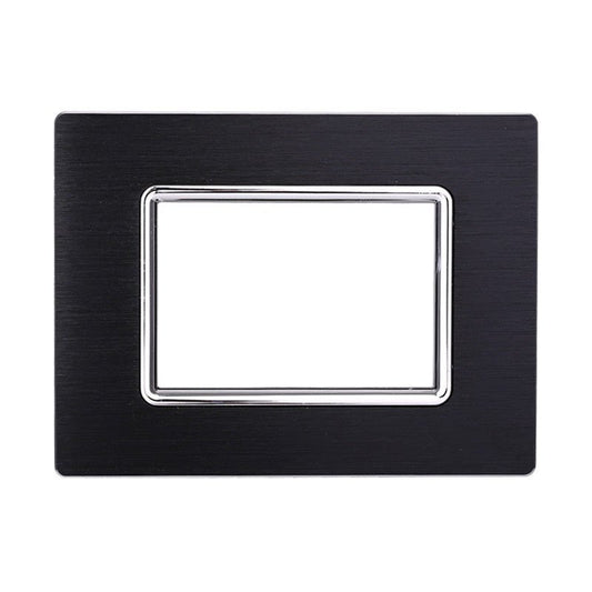 Placca Space in alluminio satinato compatibile con BTicino Living Light - Cornice frontale da incasso
