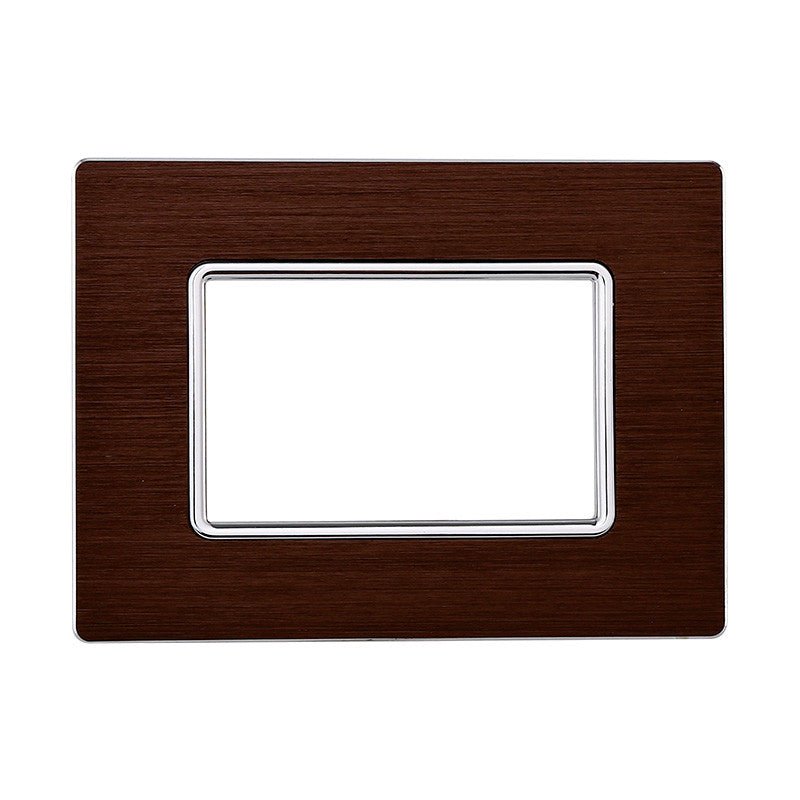 Placca Solar in alluminio satinato compatibile con BTicino Matix - Cornice frontale da incasso
