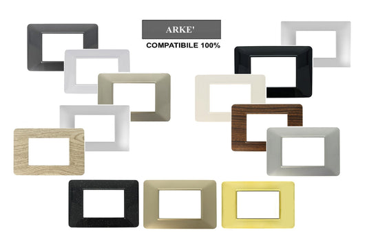 Placca Basic Social tecnopolimero compatibile con Vimar Arke - Cornice frontale da incasso - Vimar Arke