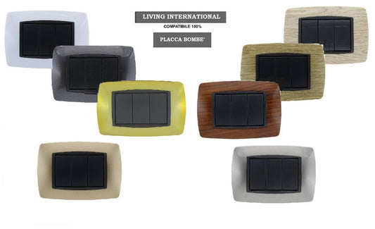 Placca Bombe tecnopolimero bombato compatibile con BTicino Living International - Cornice frontale da incasso - BTicino Living International