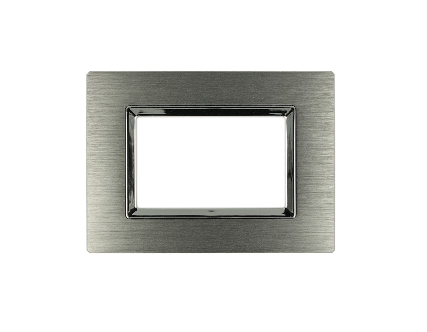Placca in metallo satinato compatibile con BTicino Living Light - Cornice frontale da incasso