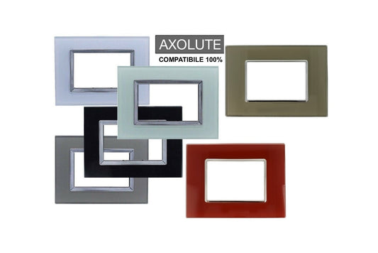 Placca Luxury effetto vetro lucido compatibile con BTicino Axolute - Cornice frontale da incasso - BTicino Axolute