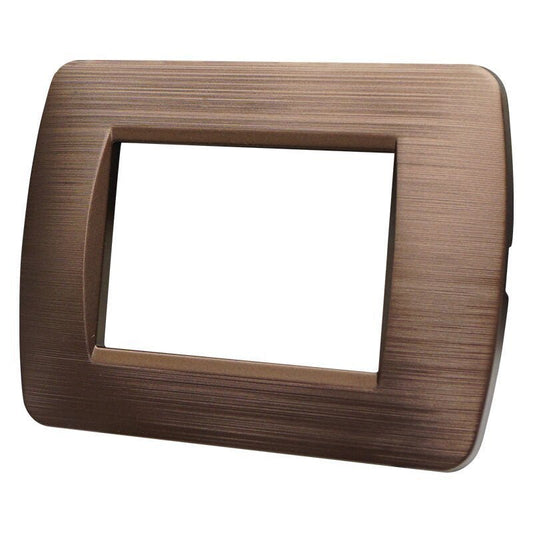 Placca Space in metallo satinato compatibile con BTicino Living Light - Cornice frontale da incasso