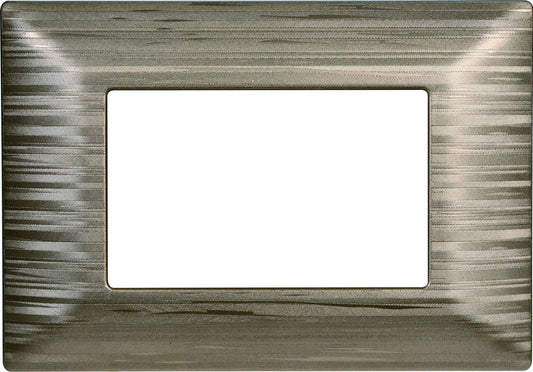 Placca Solar in metallo satinato compatibile con BTicino Matix - Cornice frontale da incasso