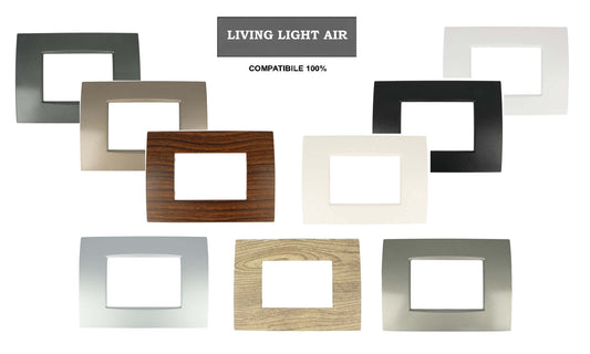 Placca Slim tecnopolimero compatibile con BTicino Living Light Air - Cornice frontale da incasso - BTicino Living Light Air