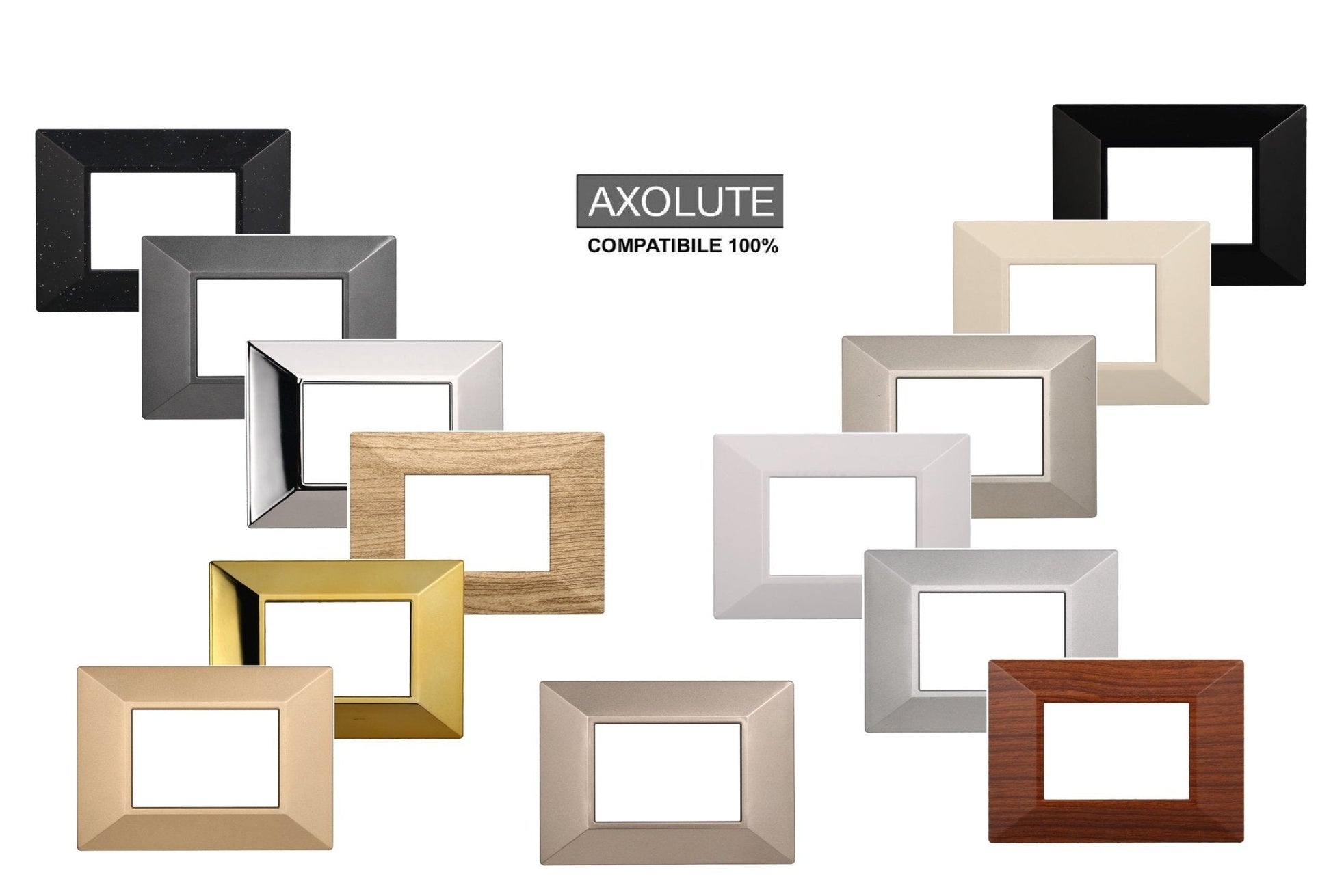 Placca Moon lucida compatibile con BTicino Axolute Air - Cornice frontale da incasso