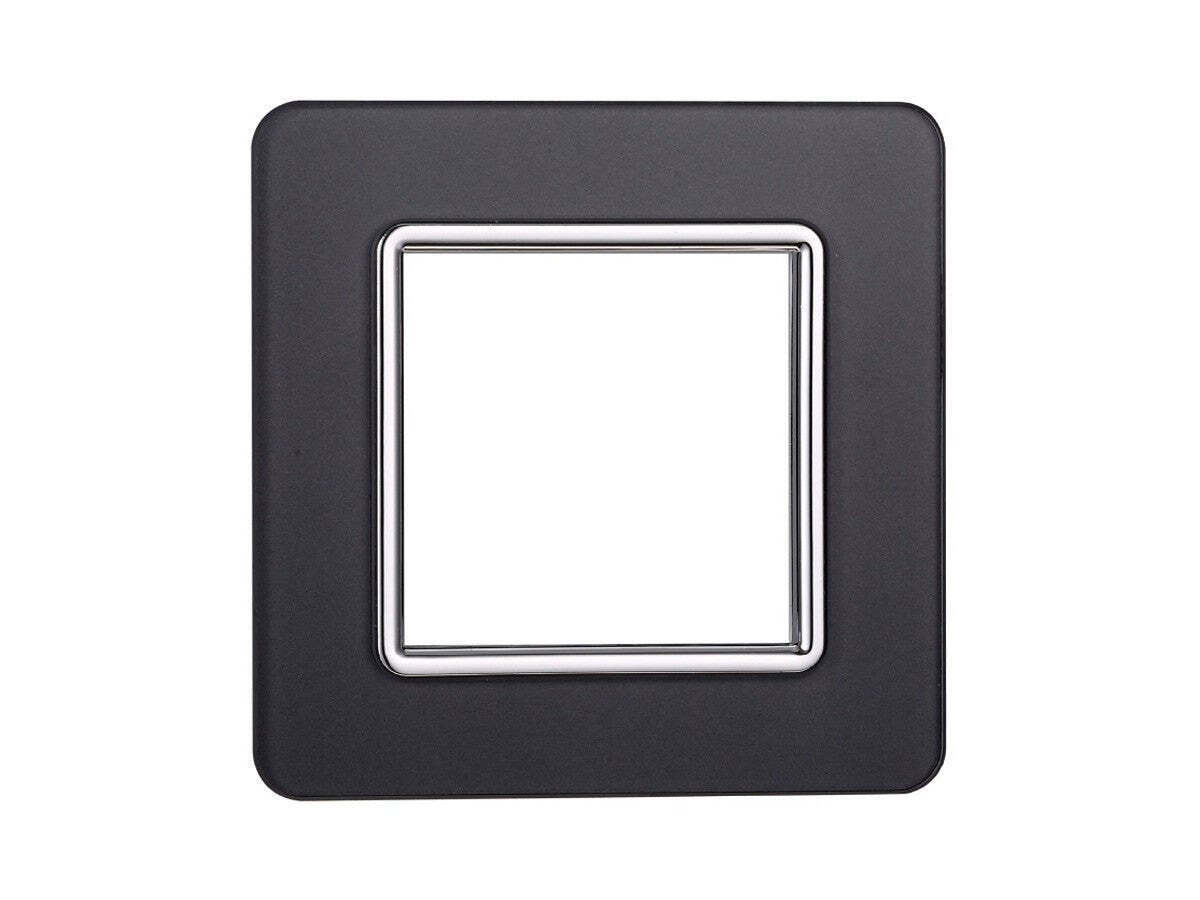 Placca Starlight in vetro lucido compatibile con Vimar Plana - Cornice frontale da incasso