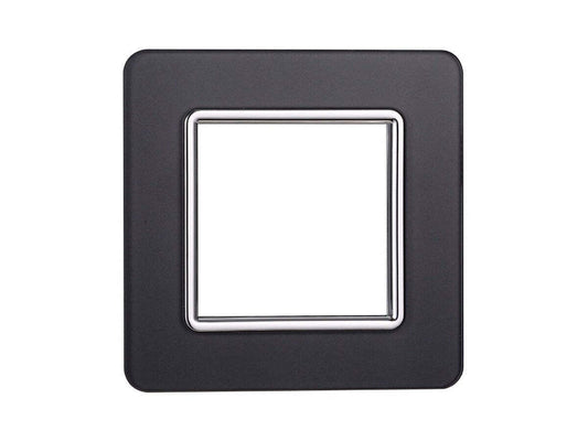Placca Starlight in vetro lucido compatibile con Vimar Plana - Cornice frontale da incasso
