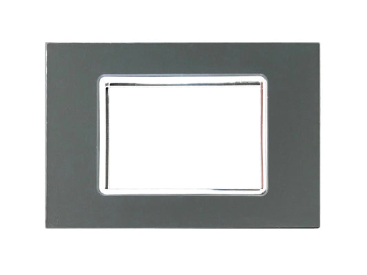 Placca Vitra in vetro lucido compatibile con Vimar Plana - Cornice frontale da incasso