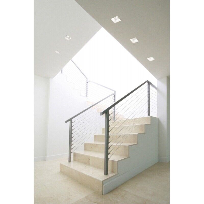 Portafaretto slim da incasso in gesso verniciabile GU10 GS-03 - Profilo sottile - immagine 4