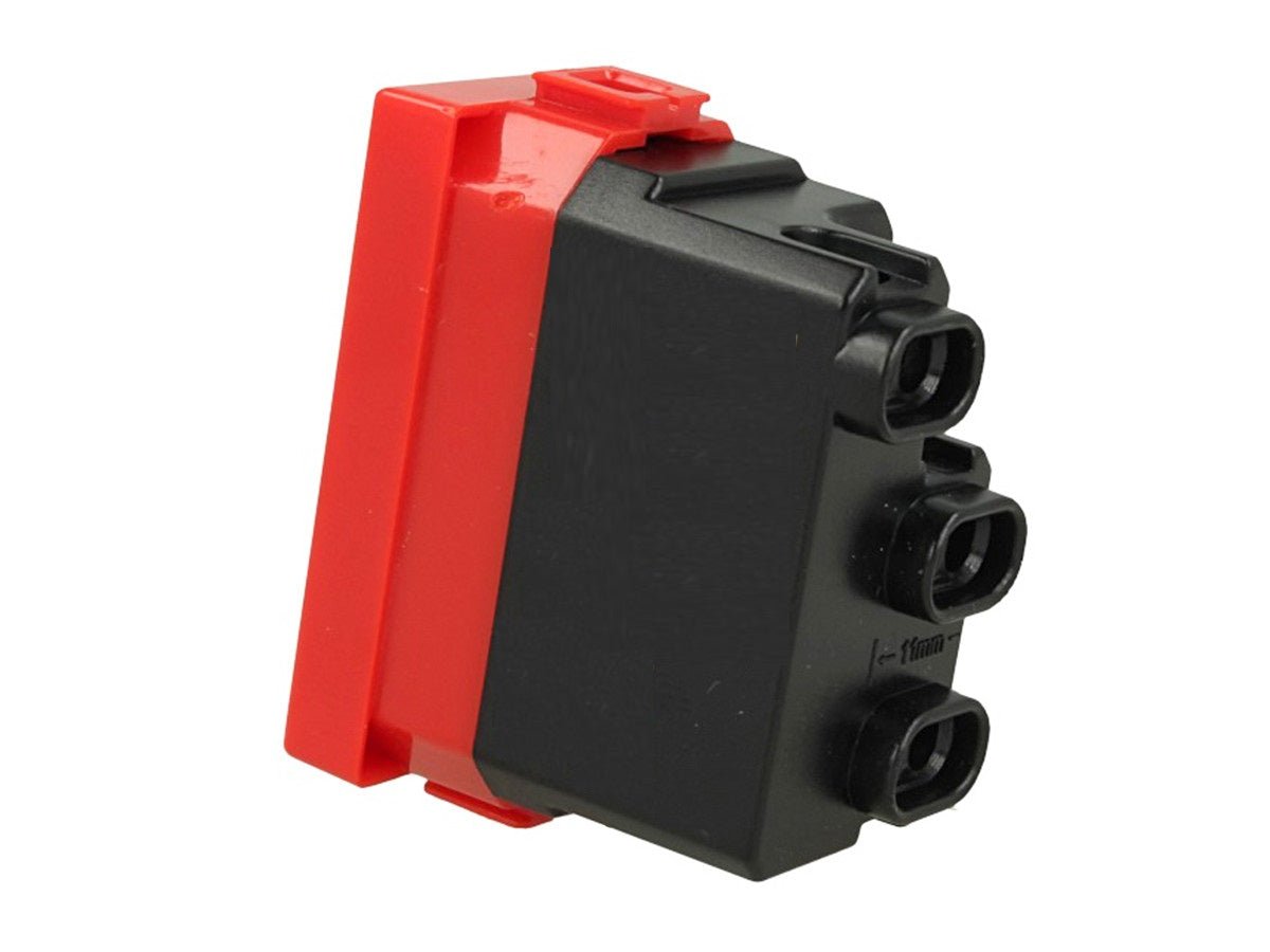 Presa bipasso 2P+T 10/16A compatibile con BTicino Matix - Rosso - Modulo da incasso