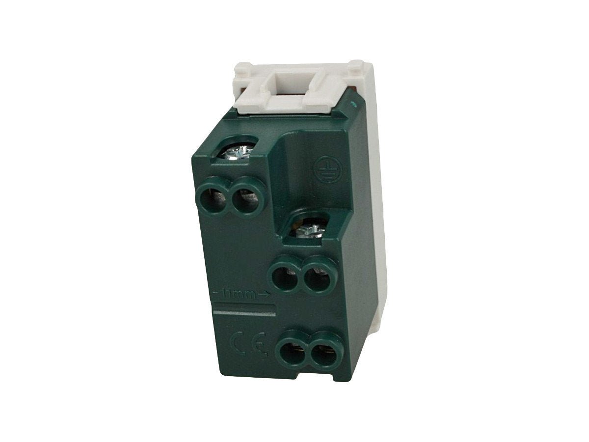 Presa bipasso 2P+T 10/16A compatibile con Vimar Plana - Bianco - Modulo da incasso