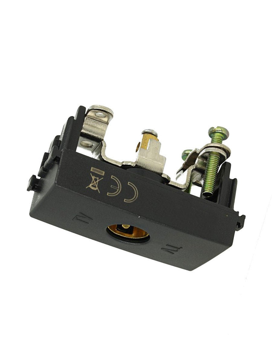 Presa TV tipo F femmina compatibile con Vimar Arke - Nero - modulo da incasso per supporto e placca compatibile