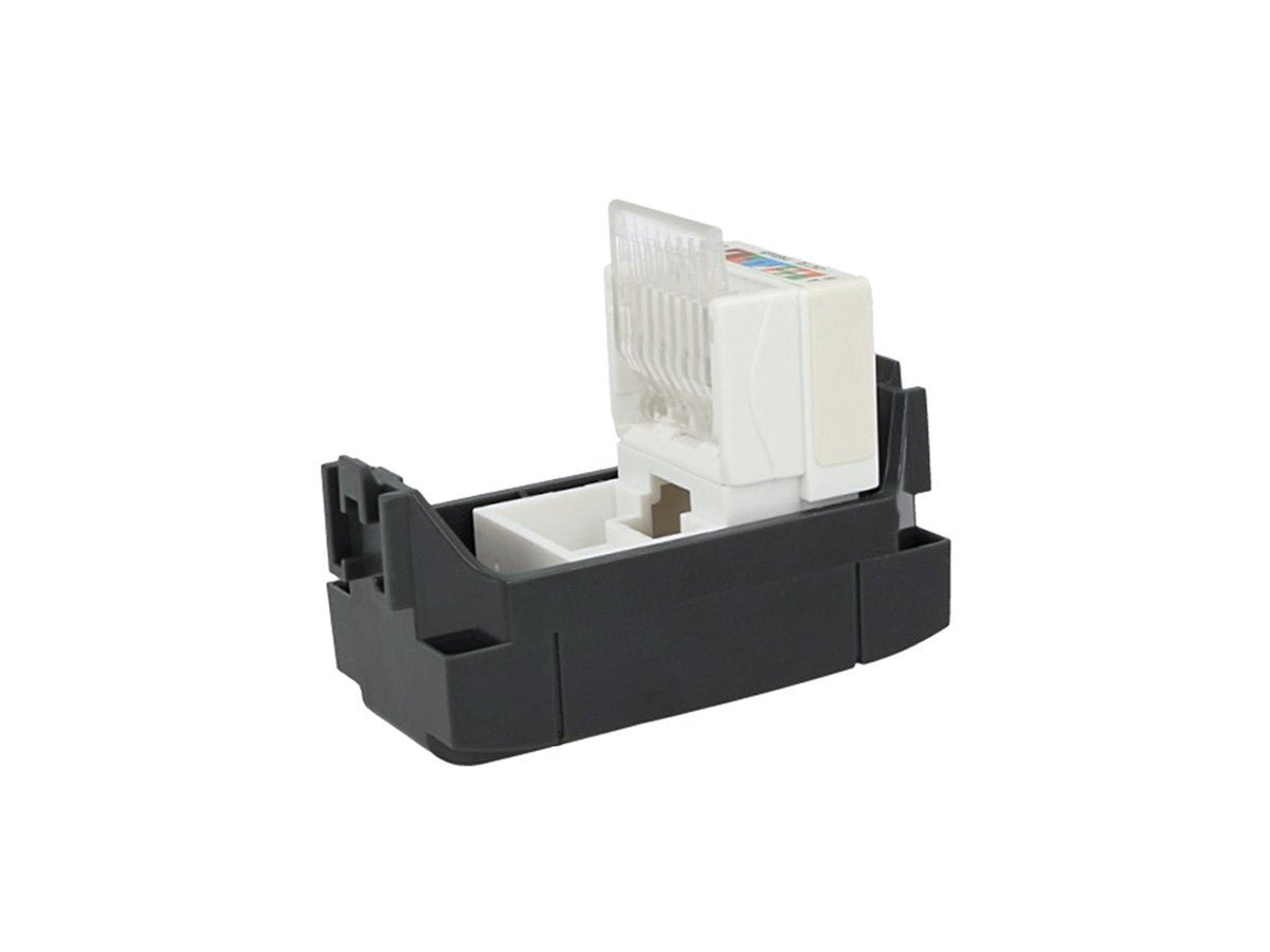 Presa dati RJ45 Cat 5e UTP compatibile con BTicino Living Light e Living International - Bianco - modulo da incasso per supporto e placca compatibile