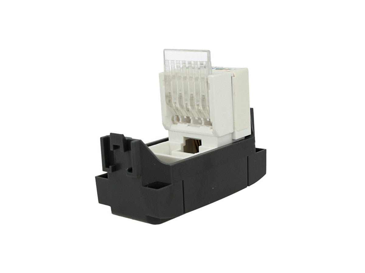 Presa dati RJ45 Cat 6 UTP compatibile con BTicino Living Light e Living International - Bianco - modulo da incasso per supporto e placca compatibile - Silver Tech