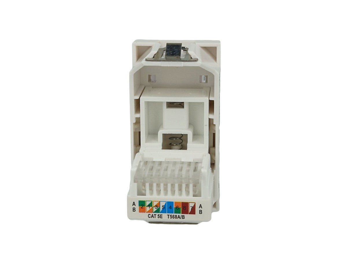Presa dati RJ45 Cat 5e UTP compatibile con BTicino Axolute - Bianco - modulo da incasso per supporto e placca compatibile