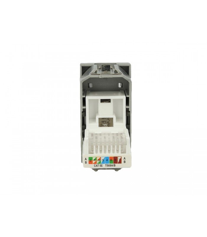 Presa dati RJ45 Cat 5e UTP compatibile con BTicino Axolute - Bianco - modulo da incasso per supporto e placca compatibile