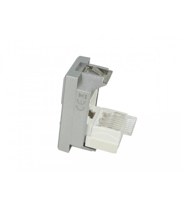Presa dati RJ45 Cat 5e UTP compatibile con BTicino Axolute - Bianco - modulo da incasso per supporto e placca compatibile