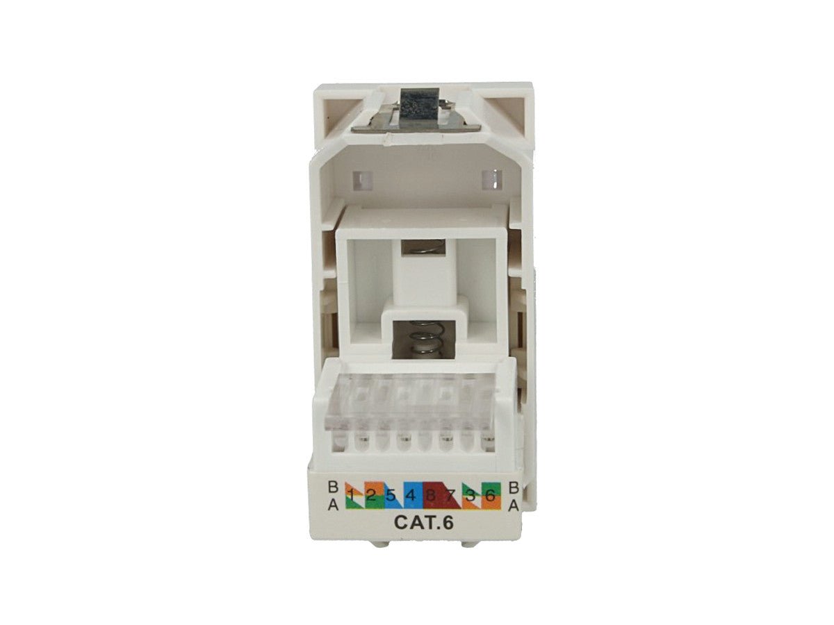 Presa dati RJ45 Cat 6 UTP compatibile con BTicino Axolute - Bianco - modulo da incasso per supporto e placca compatibile