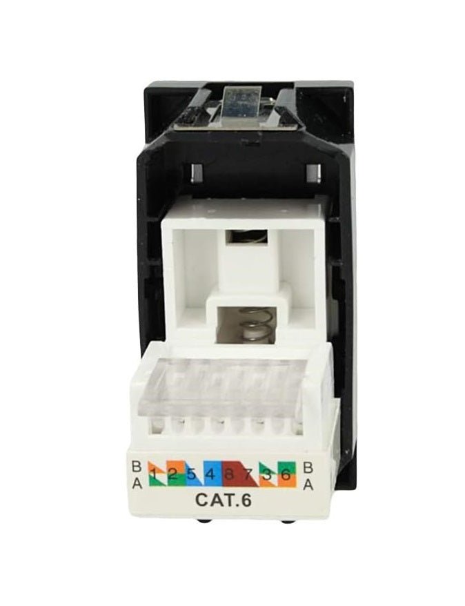 Presa dati RJ45 Cat 6 UTP compatibile con BTicino Axolute - Bianco - modulo da incasso per supporto e placca compatibile