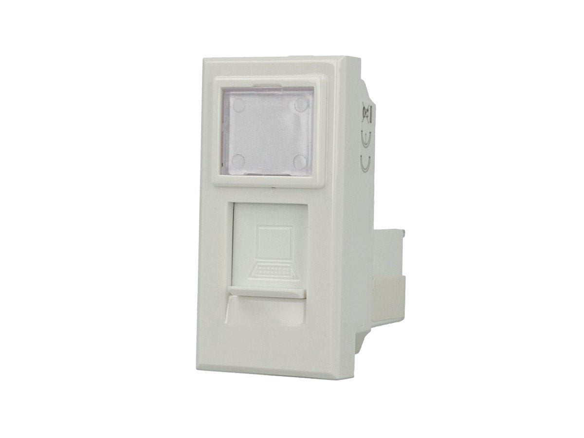 Presa dati RJ45 Cat 6 UTP compatibile con BTicino Axolute - Bianco - modulo da incasso per supporto e placca compatibile