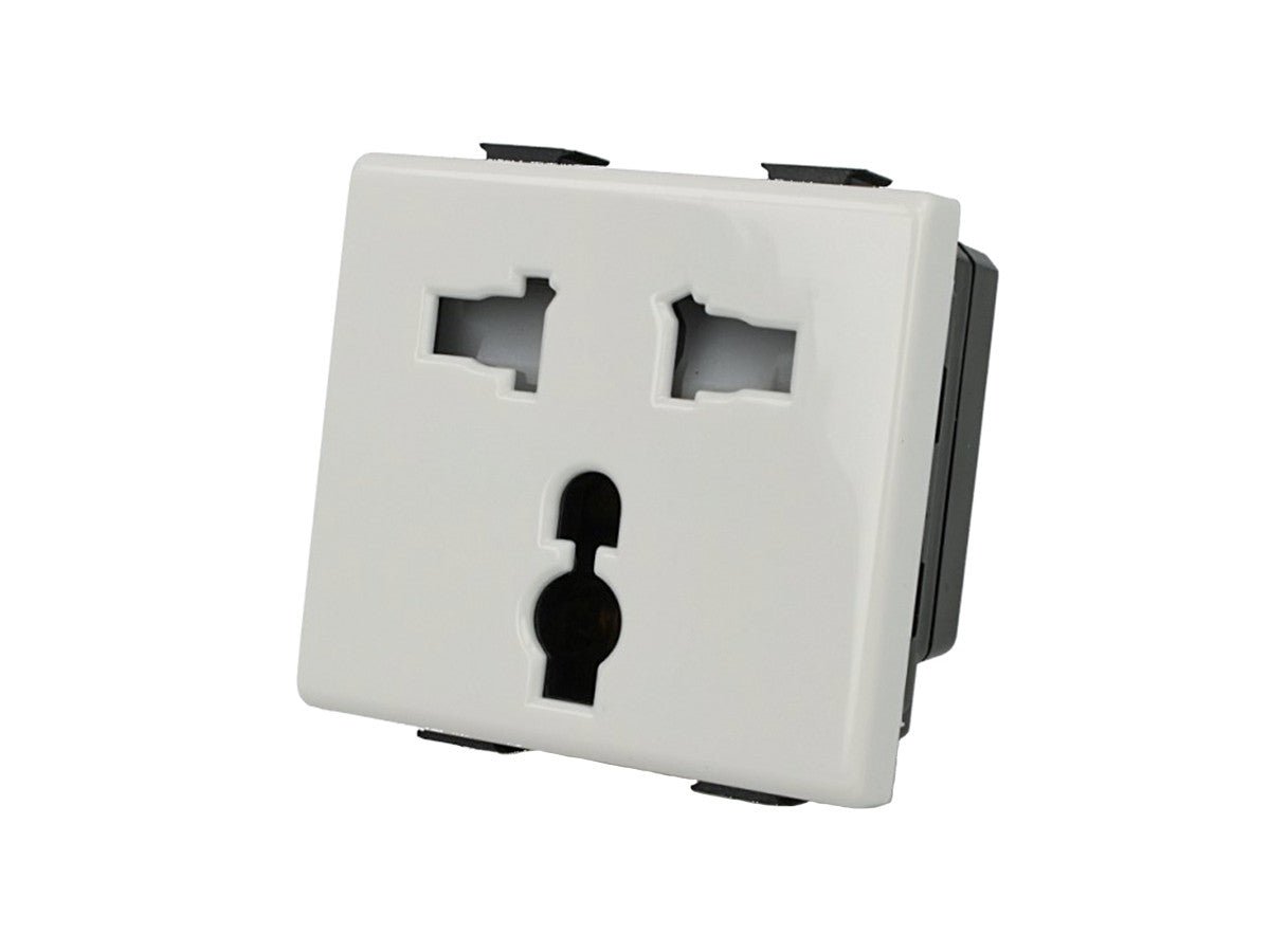 Presa universale tipo UK 16A compatibile con BTicino Matix - Modulo da incasso